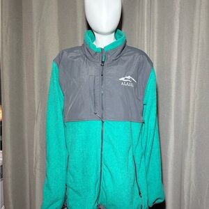 Gray and Teal Alaska Fleece Jacket